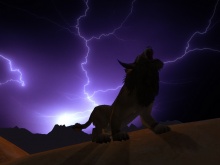 His roar is louder than the thunder...